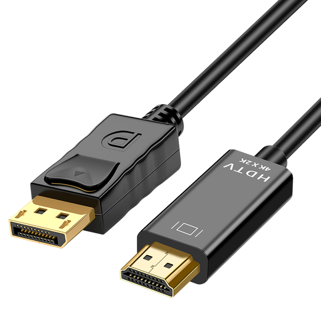 Oem 1.8m Gold Plated Displayport Male to Hdmi Male Cable 4k Dp to Hdmi Cable