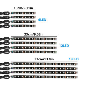 12 шт. RGB Bluetooth 12 В светодиодная подсветка акцент светящаяся неоновая полоса приложение Управление комплект подсветка для мотоцикла