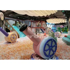 Pistola de aire de bola de cañón para niños, soplador comercial de arena para juegos interactivos en interiores, en venta