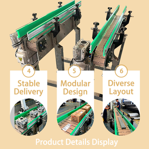 Zwaarbelastbaar vlakke-kettingtransportband automatisch transportsysteem voor de fles- en drankenindustrie, productielijn met lamellenkettingtransportband - Product Image 3