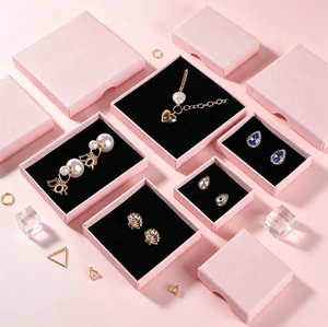 Caja de Regalo de Joyería de Lujo Ecológica con Materiales Reciclados, Forro de Esponja, para Anillos, Aretes y Collares, con Logotipo Personalizado, Empaque al por Mayor - Product Image 5