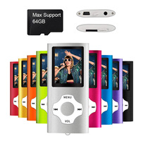 Lecteur MP3, lecteur de musique avec carte mémoire, lecteur de musique numérique portable/vidéo/enregistrement vocal/radio FM/lecteur de livres électroniques/visualiseur de photos