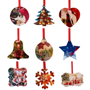 Festivo carnevale albero <span class=keywords><strong>di</strong></span> <span class=keywords><strong>natale</strong></span> decorare piccola campana doppia faccia in alluminio sublimazione metallo ornamento <span class=keywords><strong>di</strong></span> <span class=keywords><strong>natale</strong></span> - Product Image 6