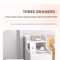 Table de chevet minimaliste moderne extra-étroite, armoire latérale large et basse pour chambre à coucher dans les espaces restreints