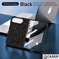 Coque de protection arrière scintillante pour iPhone pliable Duo, effet irisé, protection intégrale anti-chute, vente en gros