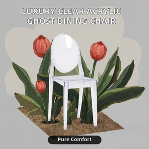 Crystal Acrylic Plastic Modern <b>Stackable</b> Cooling <b>Dining</b> <b>Chair</b> for Home Furniture Luxury Apartment Use - Product Image 5