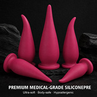 Set de Vibrador de Silicona Líquida para Adultos, Pene Engrosado y Alargado, con Diseño de Dientes de Lobo, Hueco, 100% Impermeable y Ecológico
