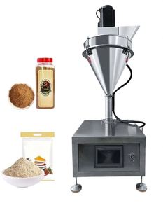 Machine de remplissage de poudre semi-automatique à vis doseuse pour bouteilles multi-saveurs avec servomoteur - Product Image 1