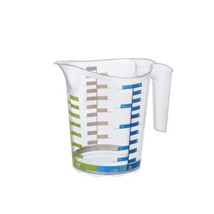 Caraffa Graduata DOMINO in Plastica Trasparente 18,5x12,4cm H. 15,7cm 1L - Product Image 1