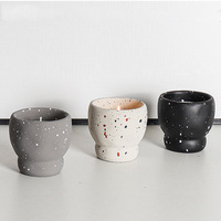 Style nordique ciment aromathérapie bougie tasse décoration de la maison artisanat bougie conteneur autres bougeoirs lanternes et pot