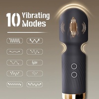 Wiederaufladbarer 10-Frequenz Starker Vibrations-AV-Stick Klitoris-Stimulator Vibrator für Paare Flirt-Mini-Sexspielzeug