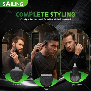 ST3-1007-1 SAILING Kit de Aseo 3 <span class=keywords><strong>en</strong></span> 1: Cortapelos, Recortador de Barba y Nariz/Auriculares, 8000 RPM, 6 Peines Guía, Set de Viaje Inalámbrico de 600 mAh - Product Image 4