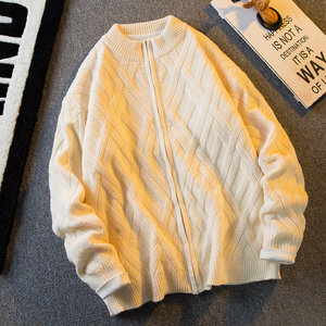 Chunky-Knit Cardigan: Loose-Fit Sweater <strong>Jacket</strong> for Spring and Fall - Product Image 1
