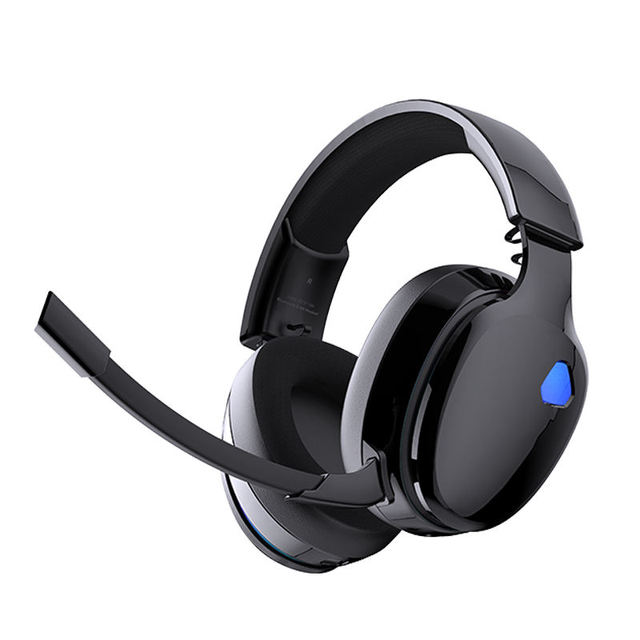 OEM Single Color Backlit 2.4G Wireless BT Wired Connected Gaming Headsets AAC Rechargeable Detachable Microphone Sports Travel