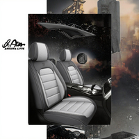 Housse de siège de voiture universelle Marcan Sporty personnalisée en cuir Rexine gris noir, ensemble complet de 10 pièces, toutes saisons, 5% VLT, pour Nissan