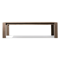 Ensemble de table et de chaises d'extérieur modernes, imperméables, durables, en teck, ensemble de chaises de salle à manger d'extérieur, ensemble de meubles de patio pour villa, cour, hôtel