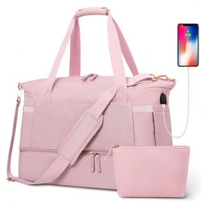 Sac de sport et de yoga à bandoulière grande capacité avec compartiment sec/humide séparé pour femme - Product Image 1