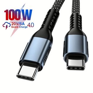 สาย USB-C ถัก6FT พรีเมี่ยม2เมตรสาย PD USB C ถึง Type C สายชาร์จเร็วสำหรับโทรศัพท์ซัมซุงแอนดรอยด์แล็ปท็อป - Product Image 2