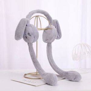 Orejeras de conejo TikTok con orejas con airbag, gorro y bufanda de felpa rosa para niños de 8 a 13 años - Product Image 3