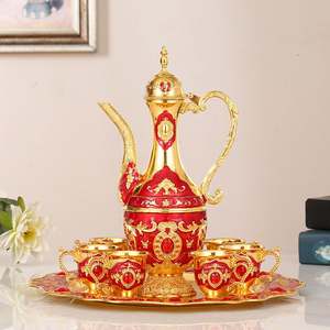 QIAN HU Tazze da Caffè Arabe Vintage in Ghisa Ecologica, Set da Tè Turco per Uso Promozionale, Decorazione per Feste del Ramadan, Casa e Matrimoni - Product Image 5
