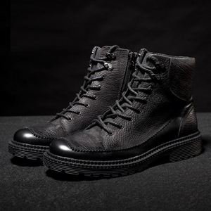 High Quality Men's Retro <b>Ankle</b> Boots Summer Autumn Winter Waterproof Genuine Leather Lined Warm Snow Outdoor Trendy Non Slip - Product Image 2