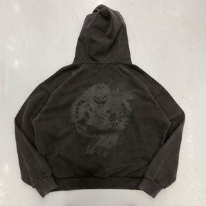 Custom Embroidery 400gsm 100% Cotton Letter Pattern Autumn Oversized Hoodies for <b>Men</b> Best <b>Hoodie</b> Manufacturer - Product Image 3