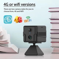 Kamera CCTV Mini HD IP, MicroSD keamanan rumah interkom suara CMOS konsumsi daya rendah baterai dapat diisi ulang 3000mAh kartu Sim 4G