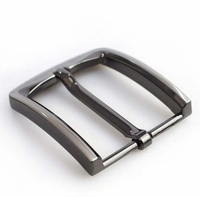 40mm DIY Leather Craft Jeans Waist Accessories Ceinture Head Solid Brushed Metal Belt Buckle Single Pin Half Buckle