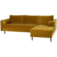 Canapé d'angle en tissu microfibre rétro de luxe avec rembourrage en éponge pour salon, appartement et hôtel