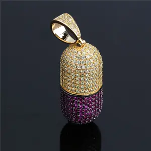 custom african micro pave hip hop hiphop style chain bar baguette diamond 10k 18k gold pendant designs men