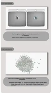 Évier portable pour le <span class=keywords><strong>lavage</strong></span> des mains, idéal pour les hôtels et les salles de bain, écologique, facile à nettoyer, lavabo autoportant pour <span class=keywords><strong>la</strong></span> <span class=keywords><strong>lessive</strong></span> - Product Image 4