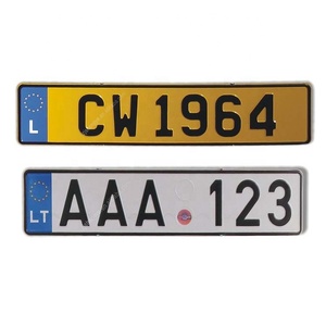 En relief <span class=keywords><strong>pas</strong></span> <span class=keywords><strong>cher</strong></span> lueur dans le noir de logo de voiture plaque d'<span class=keywords><strong>immatriculation</strong></span> plaque d'<span class=keywords><strong>immatriculation</strong></span> de l'ue - Product Image 3