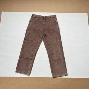 Pantaloni <span class=keywords><strong>Cargo</strong></span> Vintage Personalizzati da Uomo, Marrone, Doppia Ginocchiera, Stile Workwear, Vestibilità Ampia, Resistenti, Streetwear, Fornitura OEM ODM - Product Image 2