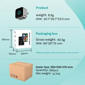 Adattatore CarPlay in Metallo con Specchio per Auto, Compatibile con CarPlay Wireless e Android Auto, Modello di Trasferimento Due-in-Uno Cp88-<span class=keywords><strong>m</strong></span> - Product Image 4