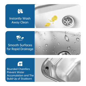 Lavello Portatile Leggero in Acciaio Inox 304 <span class=keywords><strong>per</strong></span> <span class=keywords><strong>Camper</strong></span> con Coperchio in Vetro Temperato <span class=keywords><strong>per</strong></span> Auto, Furgoni, <span class=keywords><strong>Camper</strong></span> e Yacht - Product Image 6