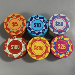 Jetons <span class=keywords><strong>de</strong></span> <span class=keywords><strong>poker</strong></span> professionnels en céramique <span class=keywords><strong>de</strong></span> 39 mm, qualité casino, impression couleur intégrale, design personnalisé pour le Texas Hold'em - Product Image 2