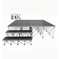 Système de scène modulaire en aluminium, support de scène en aluminium, scène mobile pour mariage, spectacle, exposition, événements musicaux