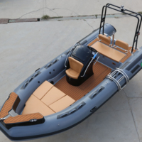 Bateau pneumatique de luxe en fibre de verre Hypalon, taille personnalisable, bateau rapide