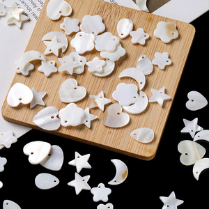 Natural Seashell Charms Mixed Shapes Heart Moon Star DIY Jewelry Bracelet Making Accessories Shell <b>Beads</b> For Crafting - Product Image 1