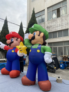 Tùy chỉnh Inflatable Mario nhân vật với LED ánh sáng quảng cáo Inflatable Luigi phim hoạt hình mô hình trang trí - Product Image 3