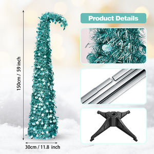 Árbol de Navidad Colorido de 1.5 m Más Vendido con Decoraciones de Círculos Pequeños Láser para Exhibición en Ventanas, Venta Directa de Fábrica - Product Image 2