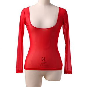 Hauts de <span class=keywords><strong>danse</strong></span> du ventre pour femmes à manches longues en maille transparente - Product Image 4