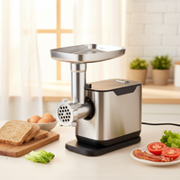 Hachoir à viande électrique en acier inoxydable 800 W, machine à saucisses domestique avec fonction inversée, classe d'efficacité énergétique pour usage en cuisine