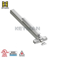 Porte d'évacuation d'urgence double ANSI KEYMAN avec barre de poussée verrouillable à deux points coupe-feu pour dispositif de sortie de panique à tige verticale