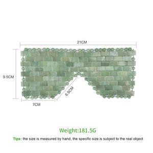 Anti Aging göz cilt bakımı uyku yeşil aventurin göz maskesi doğal kristal soğutma uyku göz maskesi - Product Image 2