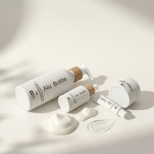Eco-Friendly Aluminum Cosmetic <b>Packaging</b> Set Empty Jar and Bottle with Lid for Organic Skincare OEM ODM - Product Image 3