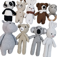 Certifié TK CE EN71 Crochet jouet fait à la main Amigurumi tricoté Bella lapin pour nouveau-nés lapin en peluche avec remplissage en coton PP
