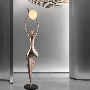 SANXIANG Simple Figure Sculpture sol décoration Art <span class=keywords><strong>Design</strong></span> danse déesse décor à la maison salon hall debout <span class=keywords><strong>lampadaire</strong></span> - Product Image 6