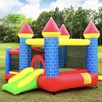 Château gonflable portable pour enfants, aire de jeux extérieure avec toboggan, structure de saut sécurisée pour la famille, jardin et usage commercial