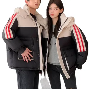 LULUSEN NEW IN 남녀공용 맞춤 겨울 한국 스타일 따뜻한 후드 재킷 남성용 구스다운 패딩 버블 재킷